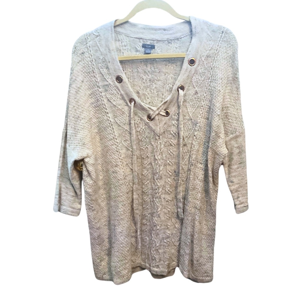 Aerie Cable Knit Front-Tie Sweater